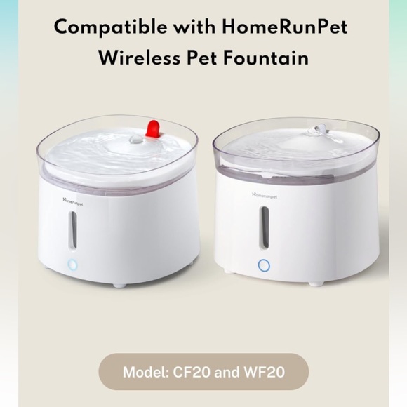 New-Homerunpet Pet Fountain Filters for Wireless Water Dispenser WF20/CF20 - Picture 2 of 8